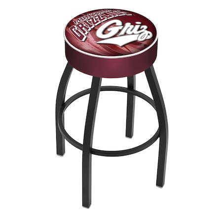 Holland Bar Stool Co 30" 4" Montana Cushion Seat, Blk Wrinkle Base Swivel Bar Stool L8B130MontUn-D2
